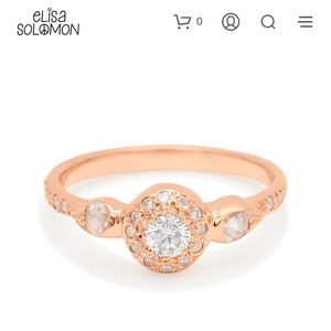 Elisa Solomon 18K Rose Gold Diamond Ring